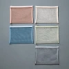 A4 double-layer Morandi color handbag, a5 file tutorial storage bag, nylon exam transparent mesh file bag Specification image